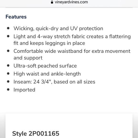 NEW- Vineyard Vines Skip Monday Leggings - Picture 3 of 5